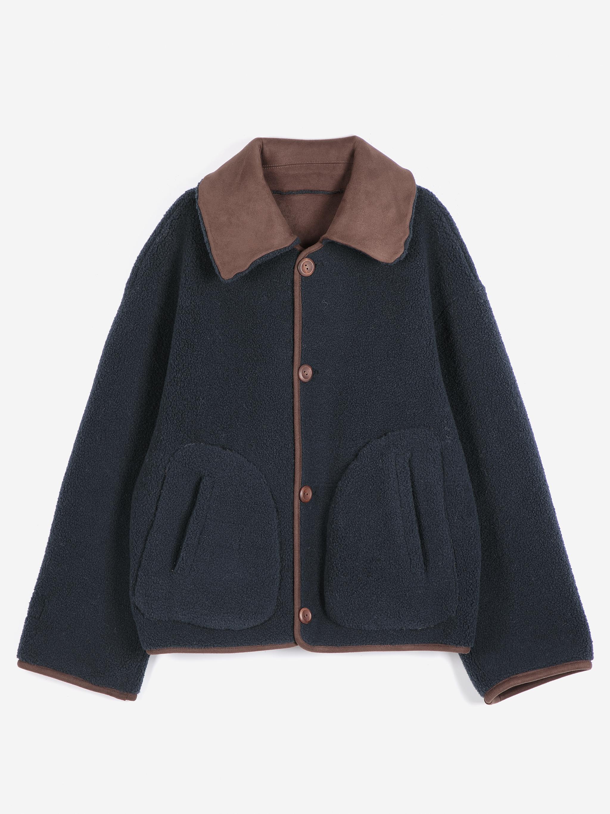 Bobo Choses Soft Reversible Sherpa Jacket Damen Wendejacke braun blau